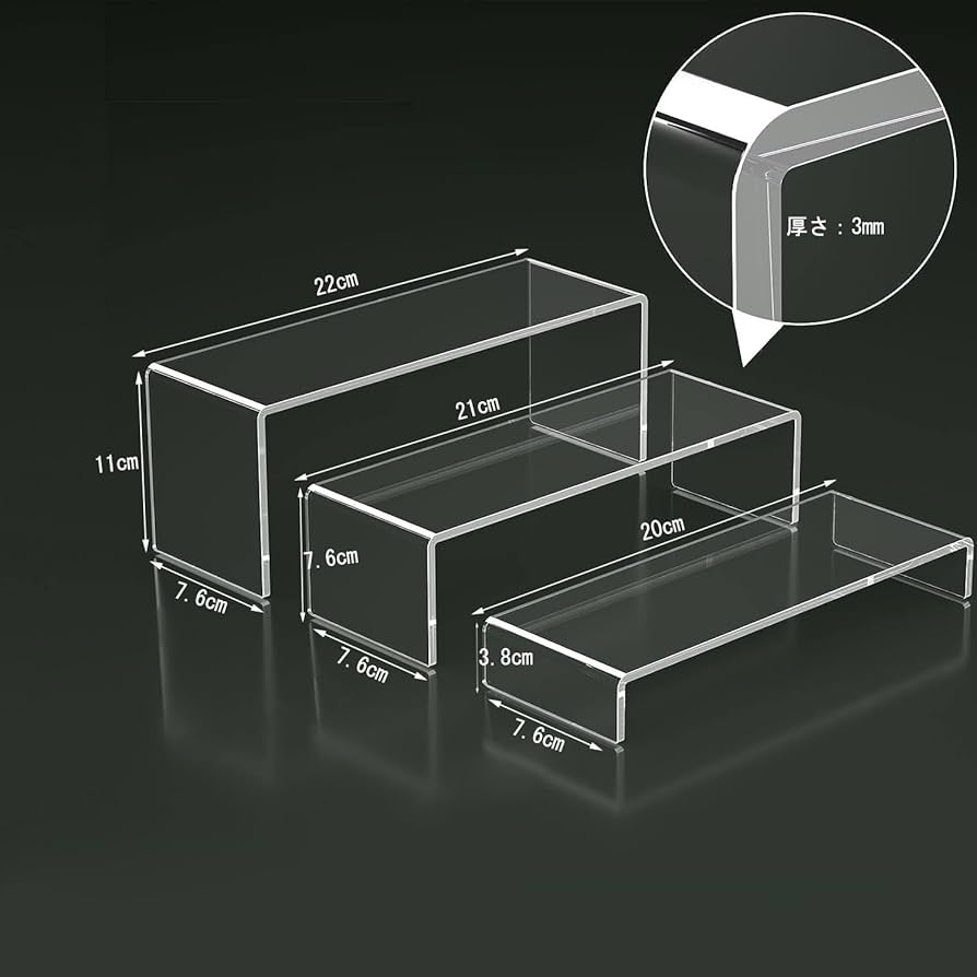 Amazon.co.jp: XMSSAA 展示台 透明アクリル ディスプレイ